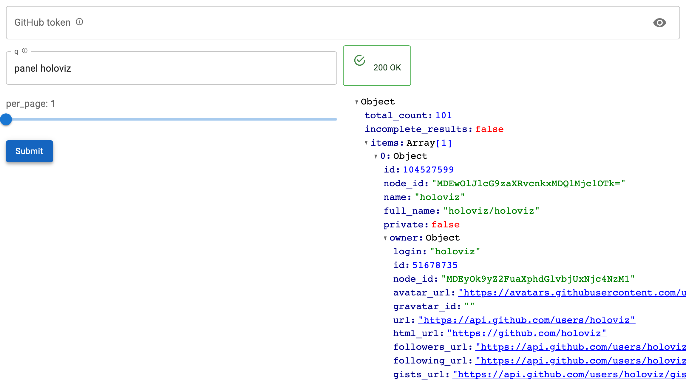 A form sending an authenticated request